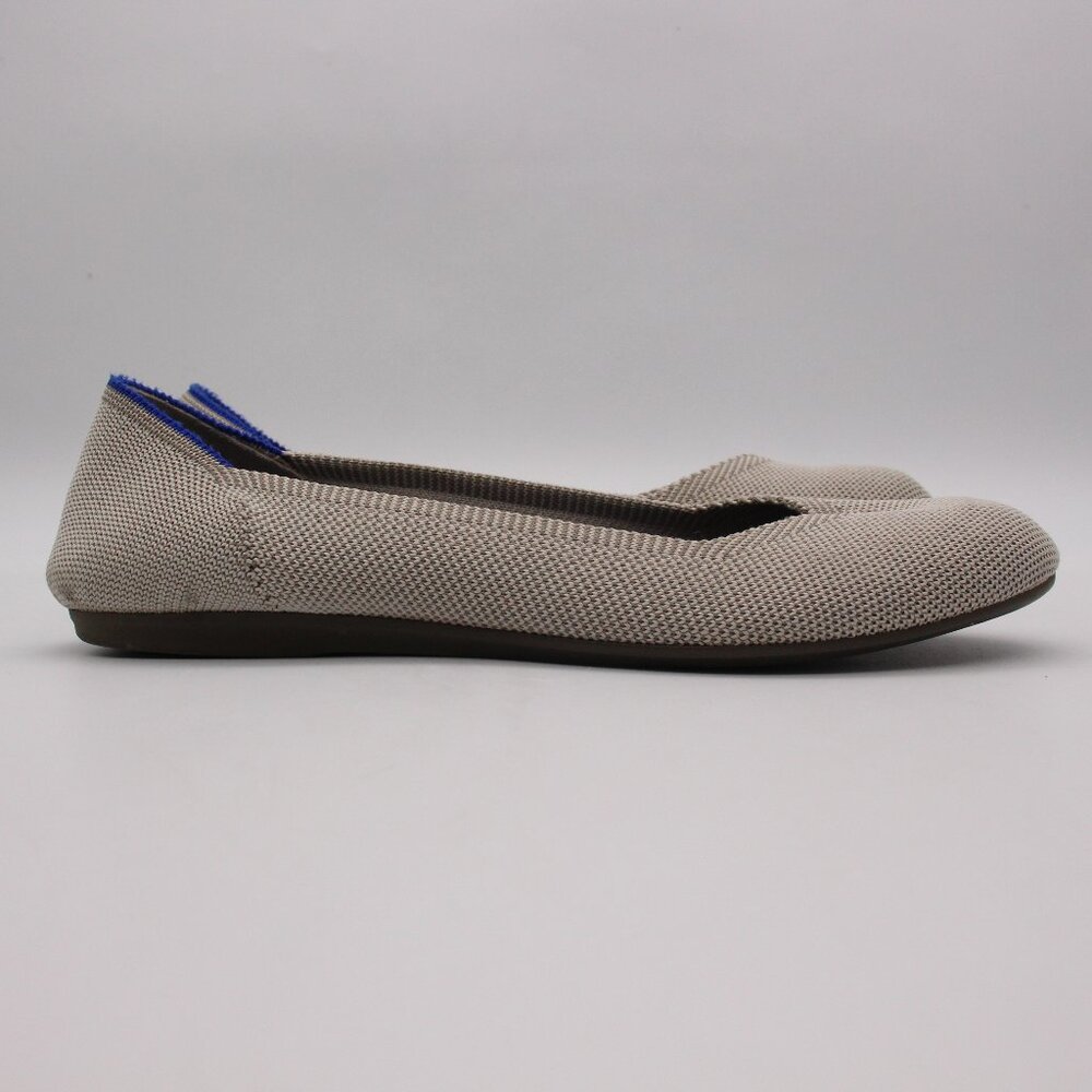 Rothy's The Flats Shoes Women's 8 Gray Knit Slip On Comfort Round Toe